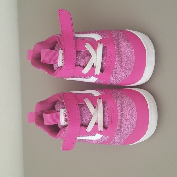 Vans Other - VANS Pink Glitter Velcrow Sneakers